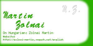 martin zolnai business card